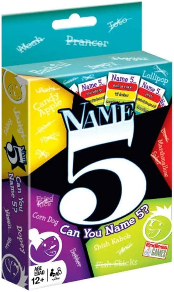 Name 5 Card Game