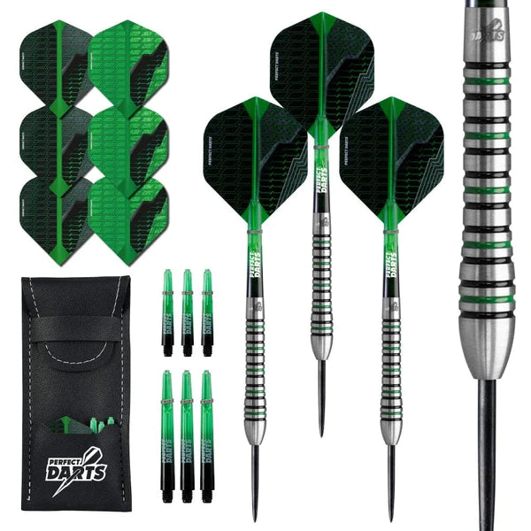 【レア】GACT DARTS(Darkside inhabitants) リング Perfect Darts 90% Tungsten Black Grenade Ringed Black & Green 25g