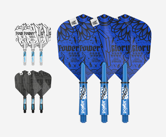 Phil Taylor Ink Bundle (3 Sets of Medium Shafts and 3 Sets of Flights)