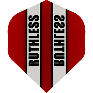 Ruthless - Clear Panel - Dart Flights - 100 Micron - No2 - Std - Red