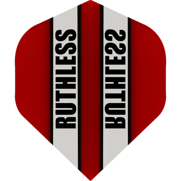 Ruthless - Clear Panel - Dart Flights - 100 Micron - No2 - Std - Red