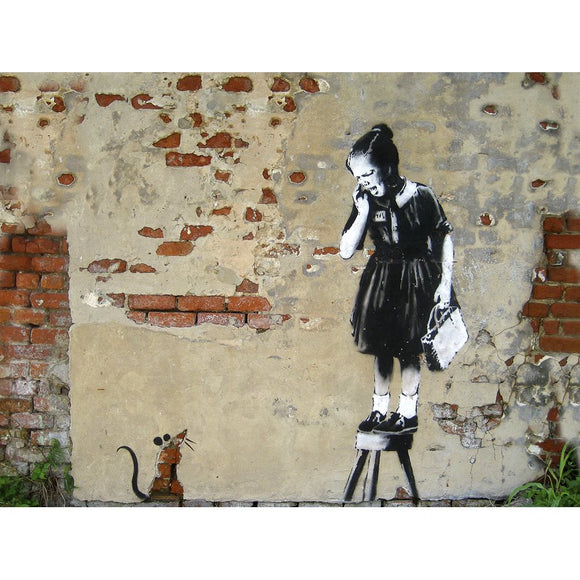 Banksy Girl on a Stool 1000 Piece Jigsaw Puzzle