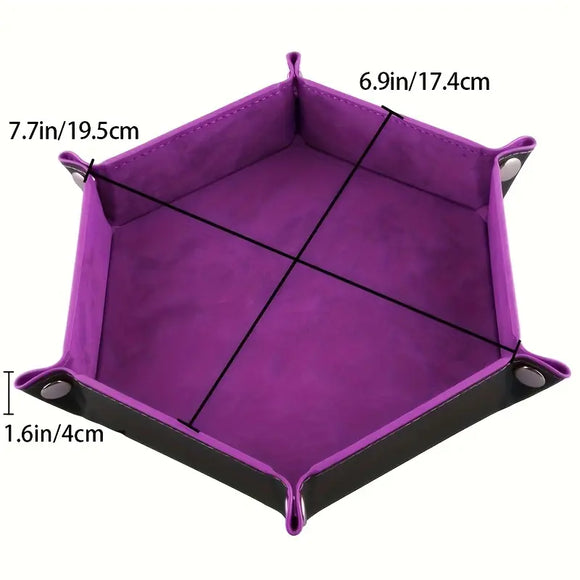 Foldable Dice Tray - Purple