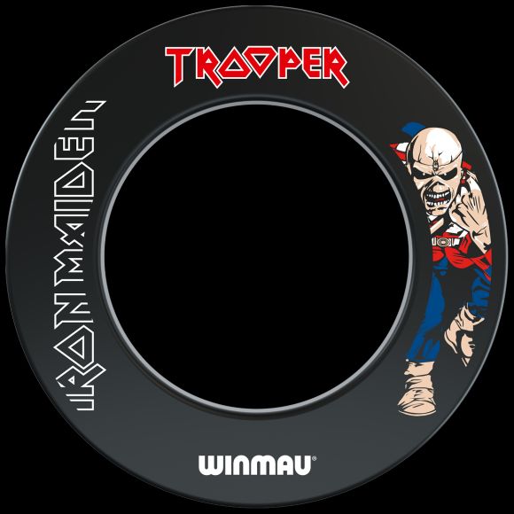Winmau Iron Maiden Trooper Dartboard Surround-Shop Used-Has Holes