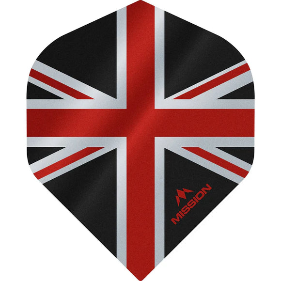 Mission Alliance Union Jack Dart Flights - No2 - Std - Black/Red