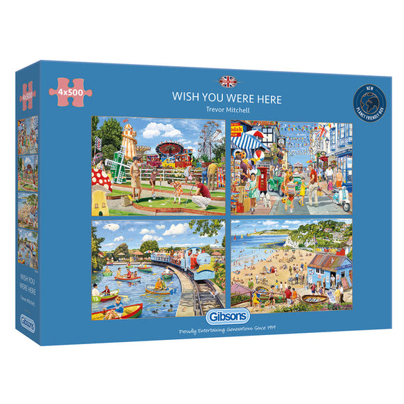 Puzzle - 500 pcs - Wish You Were Here (4 Puzzles)