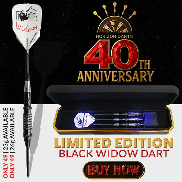 Black Widow Fixed Steel Tip Dart – Wicked Limited Edition 40 Year Anniversary Dart Pre Order