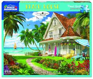 White Mountain - Beach House - 1000 pc Jigsaw Puzzle (larger pieces)