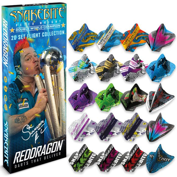 20 Sets of Peter Wright Snakebite Double World Champion Flights