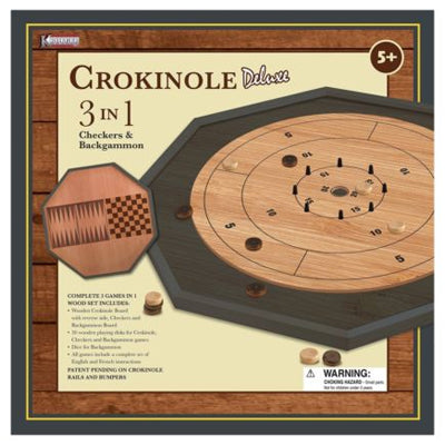Crokinole - 3 in 1 Deluxe Board