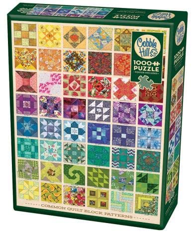 Cobble Hill - Common  Quilt Blocks - 1,000 piece Jigsaw Puzzle