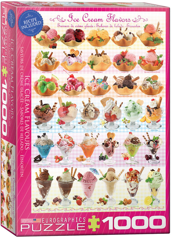 EuroGraphics - Ice Cream Flavours - 1000 Piece Puzzle