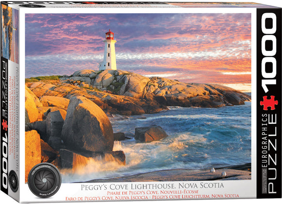 EuroGraphics - Peggy’s Cove Lighthouse Nova Scotia  (HDR Photography) 1000 piece