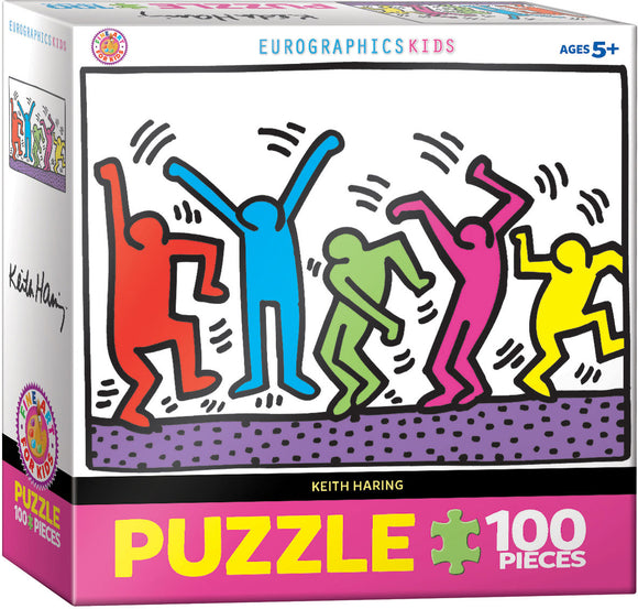 Eurographics Kids - Dancing (Keith Haring) - Eurographics 100 piece Jigsaw Puzzle