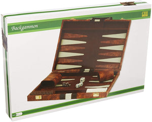 Backgammon: 15" Brown/Tan Backgammon Set