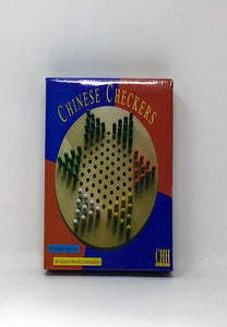 Chinese Checkers Game - 7" WOOD BOARD ( 6 CLR PEGS)