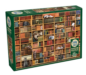 Cobble Hill - Cat Library - 1,000 piece Jigsaw Puzzle