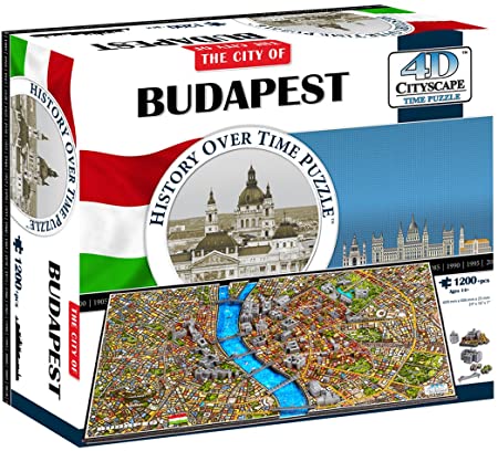 4D Puzzles - Budapest History Over Time - 4D Cityscape 1200 pcs