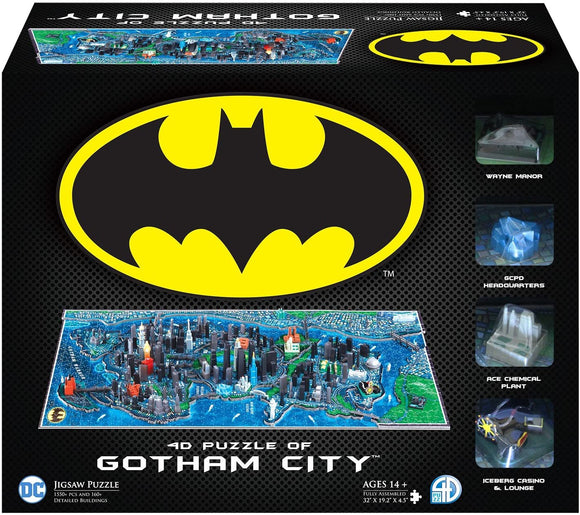 3D/4D Batman: Gotham City - 4D Cityscape 1550+160 detailed buildings jigsaw puzzle pieces