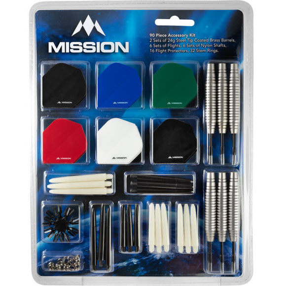 Mission 90 Piece Dart & Accessory Steel Tip Set