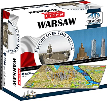 4D Puzzles - WARSAW: History Over Time - 4D Cityscape 1200 pcs jigsaw puzzle