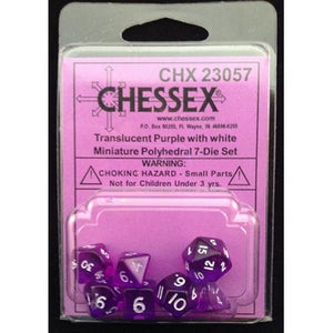 Purple Translucent Polyhedral Dice 10 Piece Set - Chessex