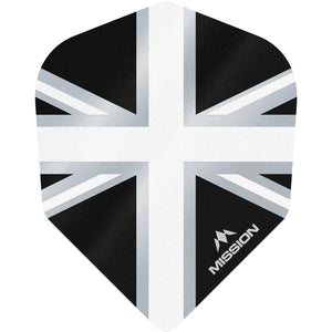 Mission Alliance Union Jack Dart Flights - No6 - Std - Black/White