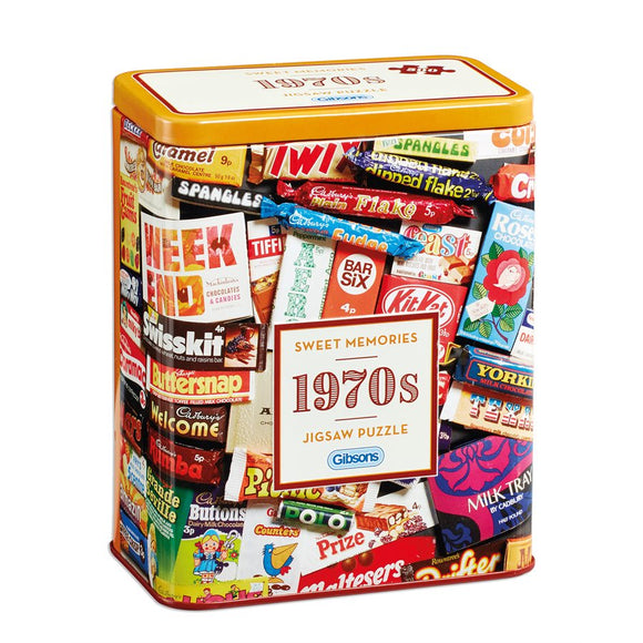 Gibsons - 1970s Sweet Memories Gift Tin - 500 piece Jigsaw Puzzle