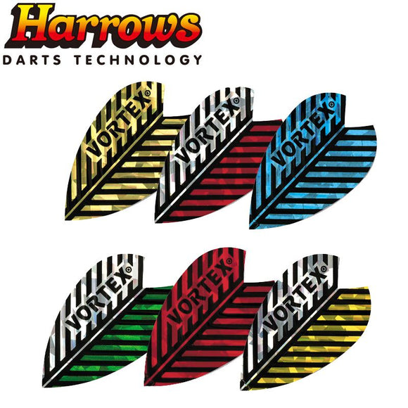 Harrows Vortex Flights-5 sets of Assorted Colours