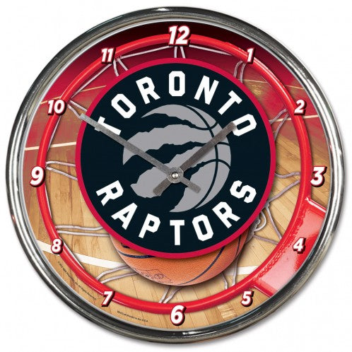 Raptors Chrome Clock