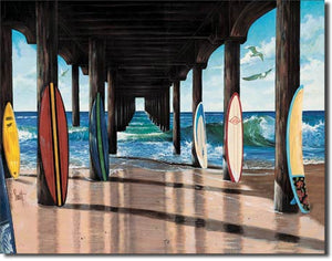 Westmoreland Pier - Surfboards Tin Sign