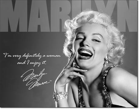Marilyn Monroe - I'm Definitely a Woman Tin Sign