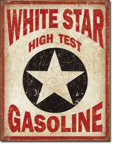White Star Gasoline Tin Sign