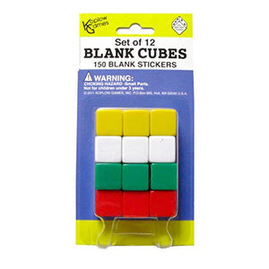 Dice: Blank Cubes Set of 12