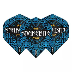 Snakebite Double World Champion Hardcore Standard Blue Skin Dart Flights