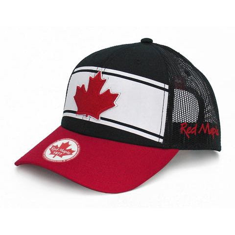 Canada Red and Black Trucker Hat