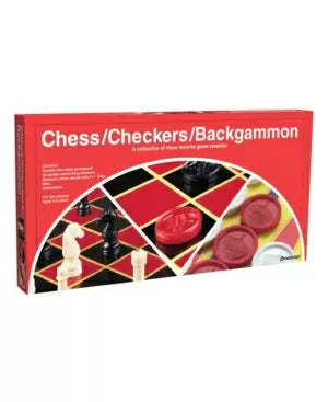 Chess-Checkers-Backgammon (Folding Board)