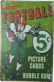 Topps 1956 Football Vintage Distressed Tin Sign