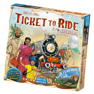 Ticket to Ride Map #2 India and Switzerland Expansion