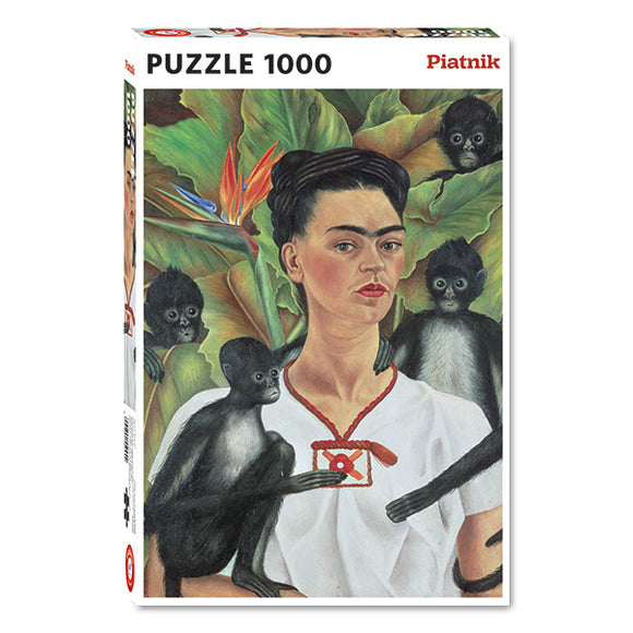 Piatnik Puzzles - (Khalo) Self Portrait With Monkeys (1943) 1000 pcs