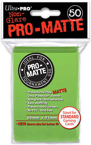 Sleeves: Pro-Matte Lime Green Standard Deck Protectors (50ct)