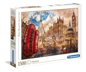 Vintage London - Clementoni 1500 pcs Jigsaw Puzzle