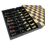 Classic Collection Black and Maple Chess Set
