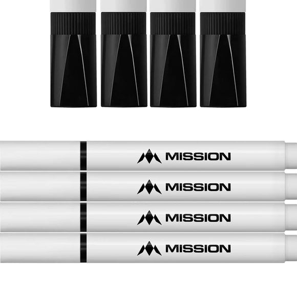 Mission Marker Pens - Dry Wipe - Pack 4 - Black