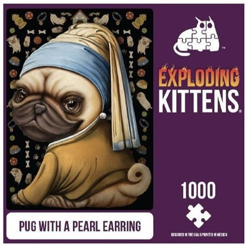 PUG WITH A PEARL EARRING 500 PIECE PUZZLE