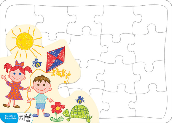 Kids: Create Your Own Puzzle - Cobble Hill 20 piece blank board Jigsaw Puzzle