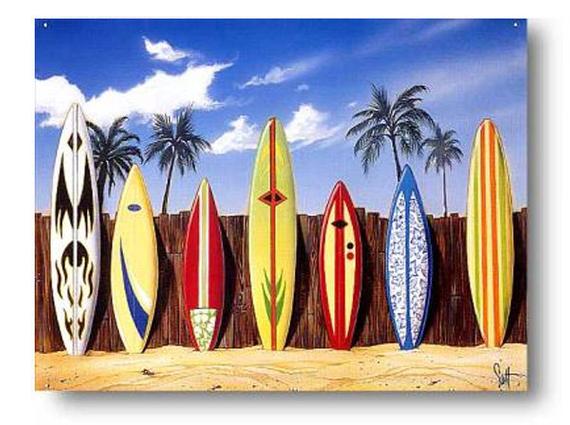 Westmoreland Surfboard Line Up Tin Sign