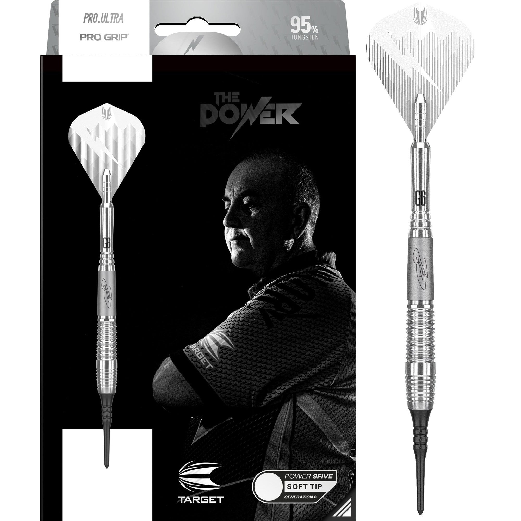 Target Phil Taylor Power 9-Five Gen 6 Soft Tip Darts - 20gm