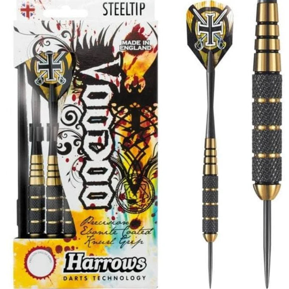 Harrows Voodoo Darts - Steel Tip Brass - Knurled Grip 27g